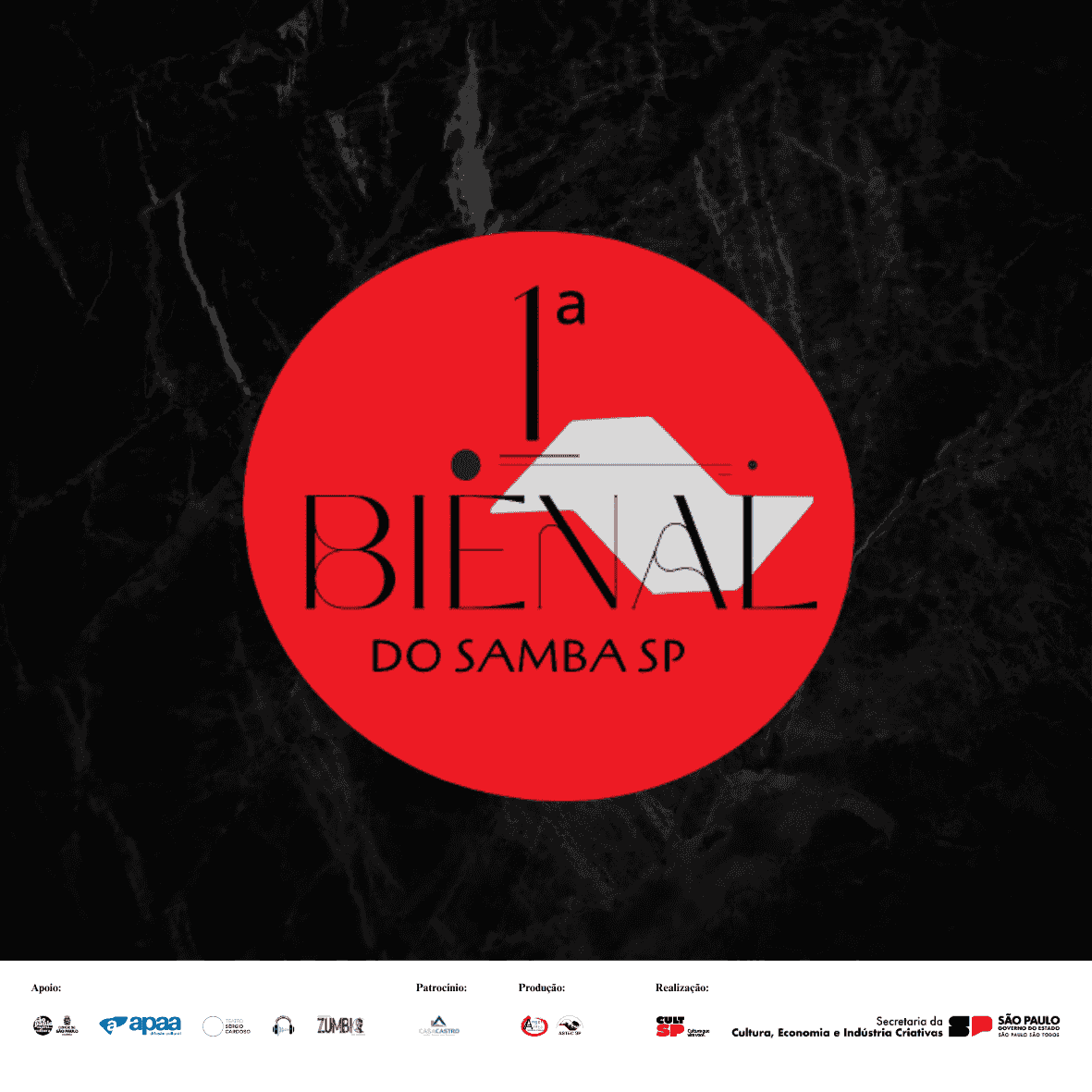 Banner do evento Shows da Bienal do Samba SP