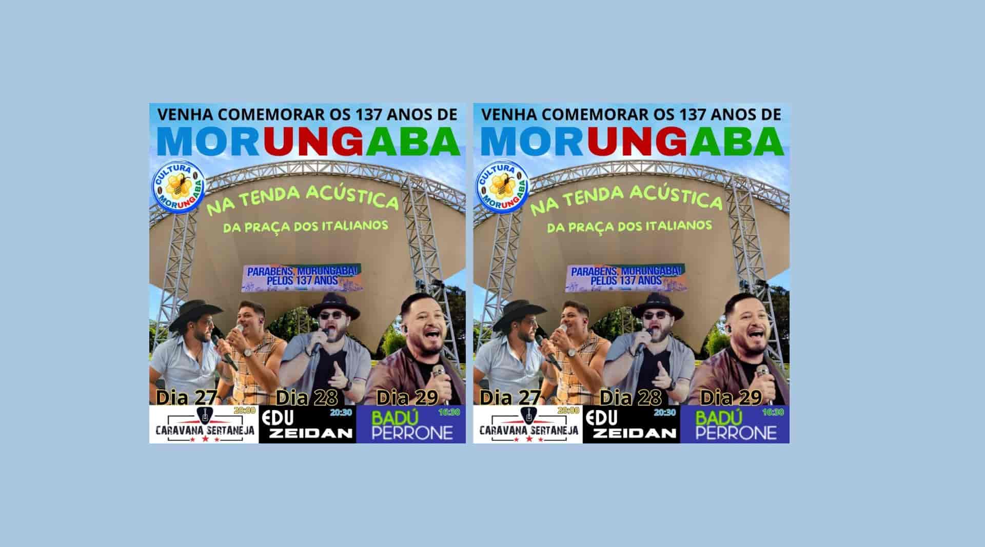 Banner do evento Aniversário da cidade de Morungaba