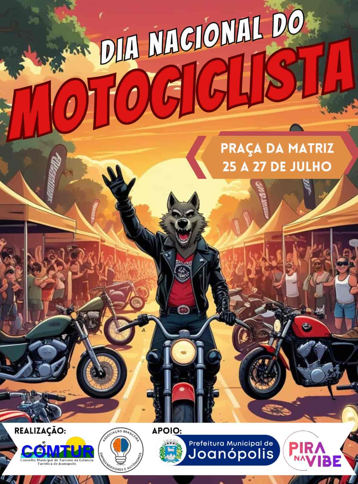 Banner do evento EVENTO EM COMEMORAÇÃO AO DIA NACIONAL DO MOTOCICLISTA