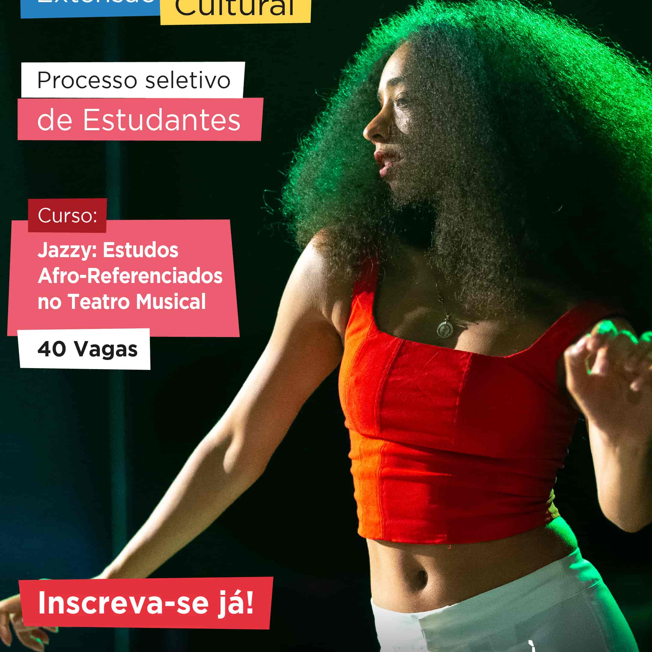 Imagem do evento Curso de Extensão Cultural "Jazzy: Estudos Afro-referenciados no Teatro Musical"