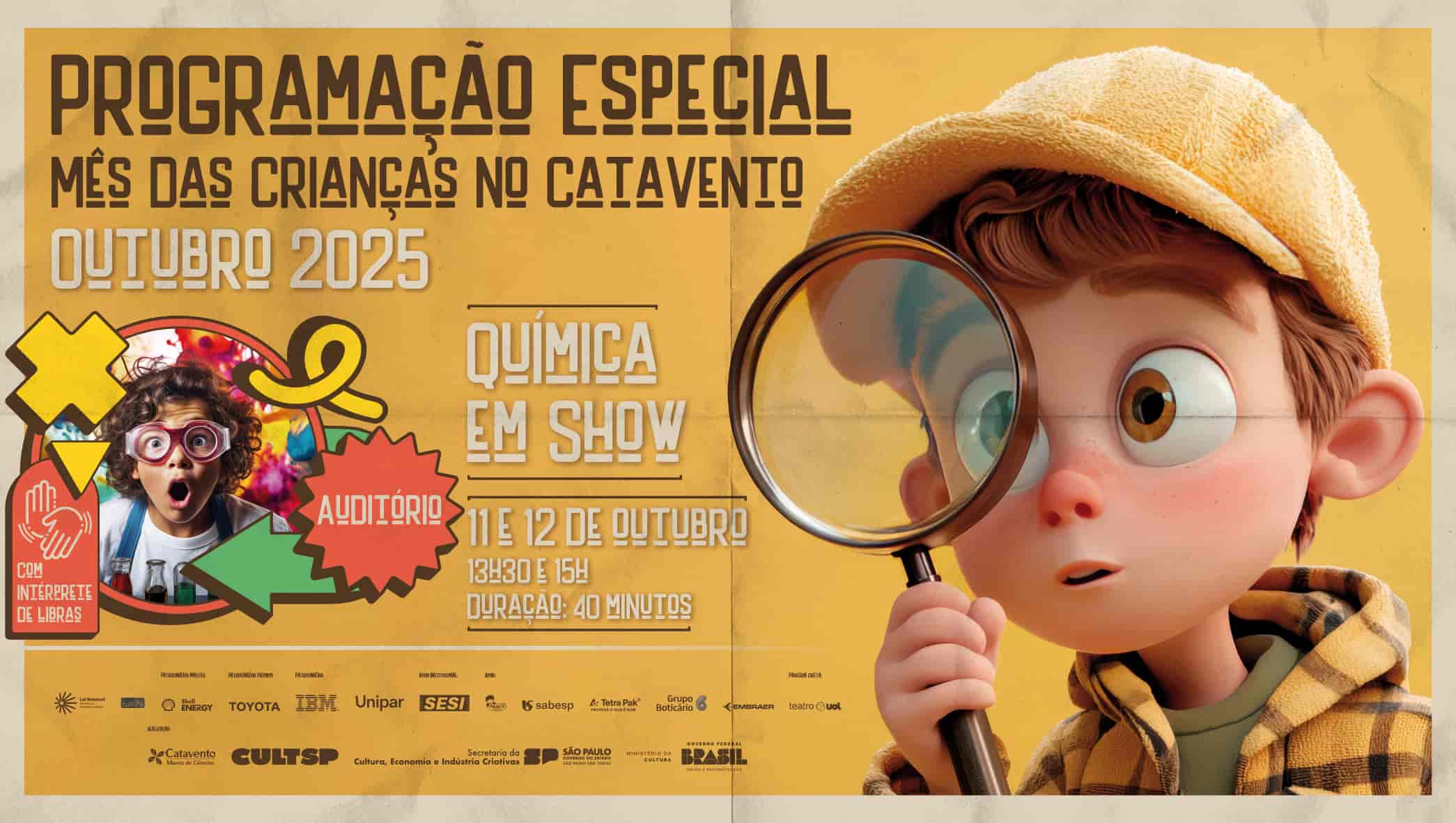 Banner do evento Espetáculo: Química Em Show