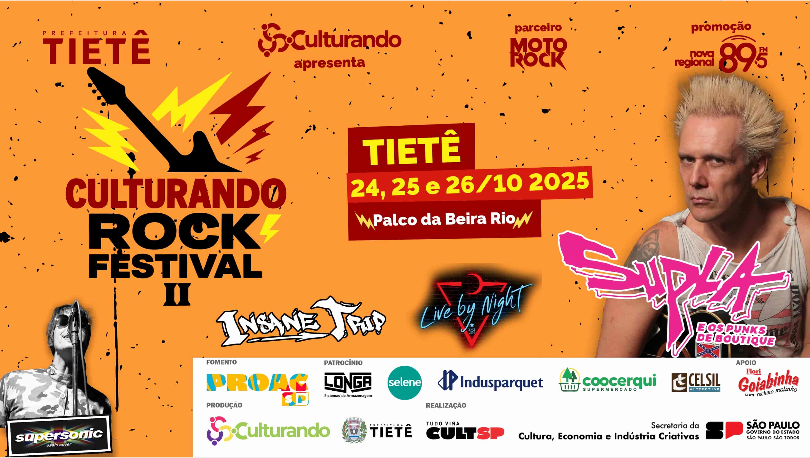 Imagem do evento Culturando Rock Festival II em Tietê terá 15 shows 