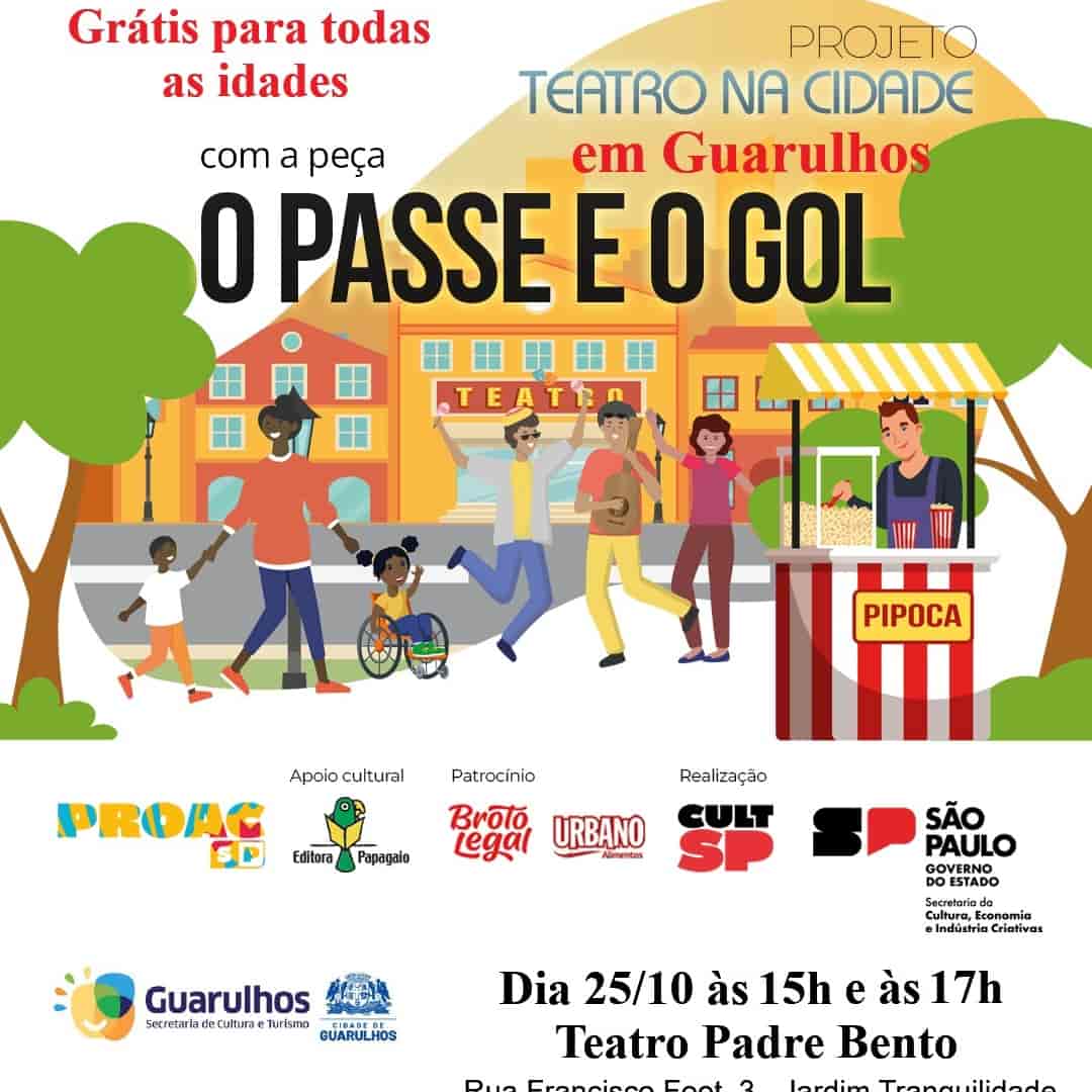 Imagem do evento TEATRO INFANTIL - Peça "O Passe e o Gol"