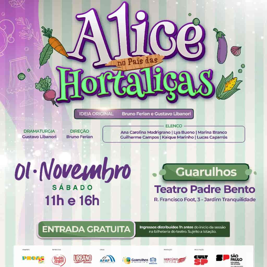 Imagem do evento PEÇA: ALICE NO PAÍS DAS HORTALIÇAS
