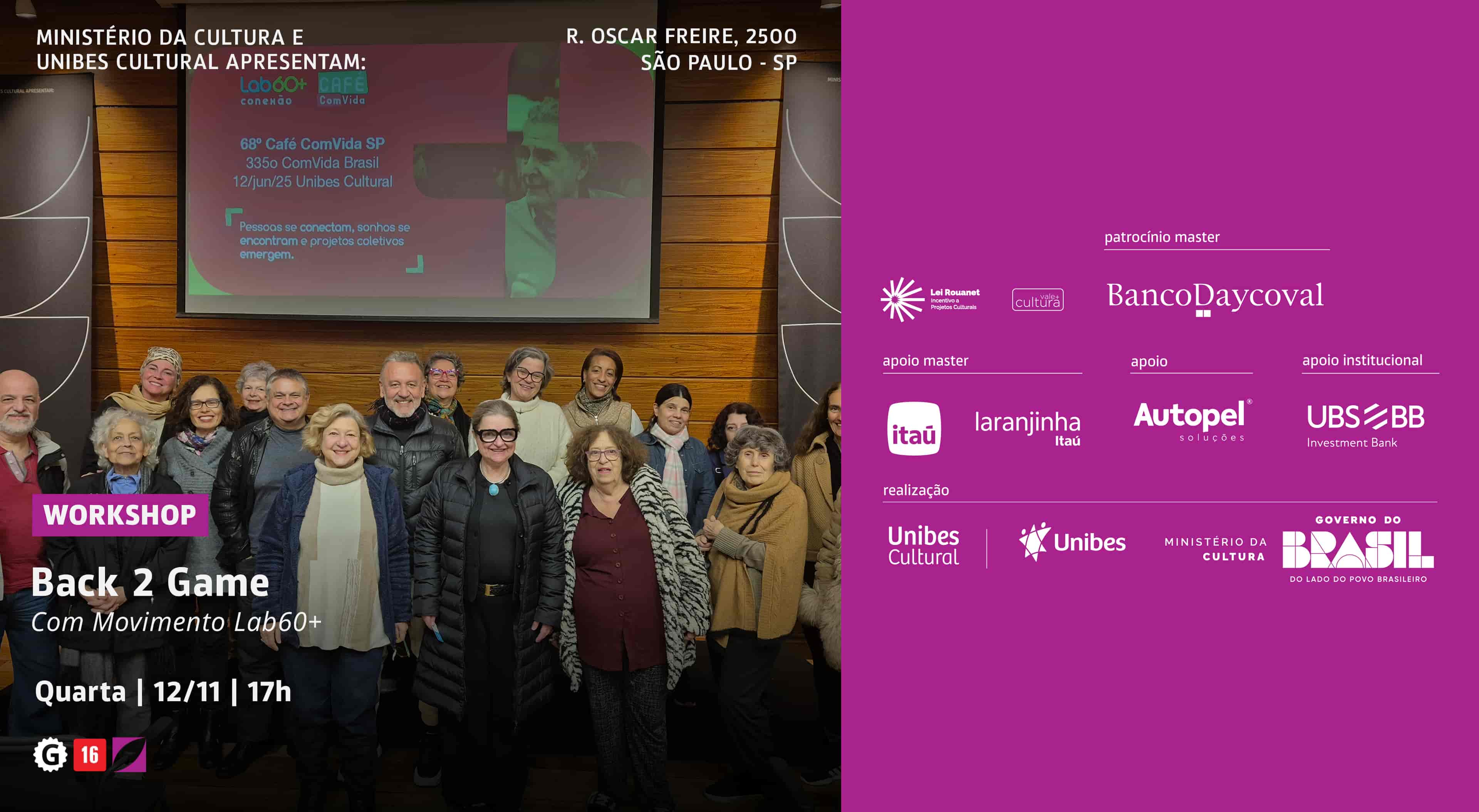 Imagem do evento Workshop Back 2 Game