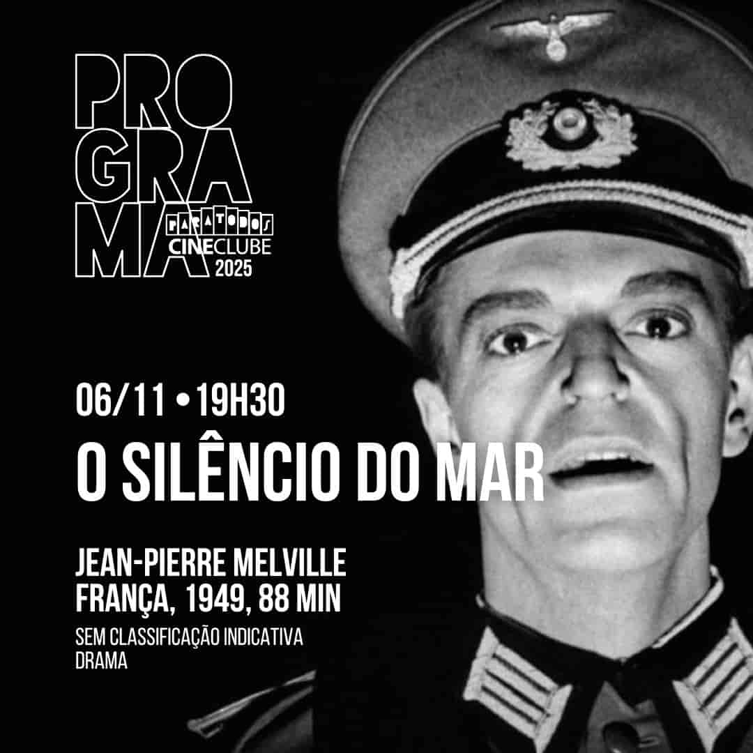 Imagem do evento Cineclube Paratodos apresenta 🎥  🎬 O SILÊNCIO DO MAR 🌊