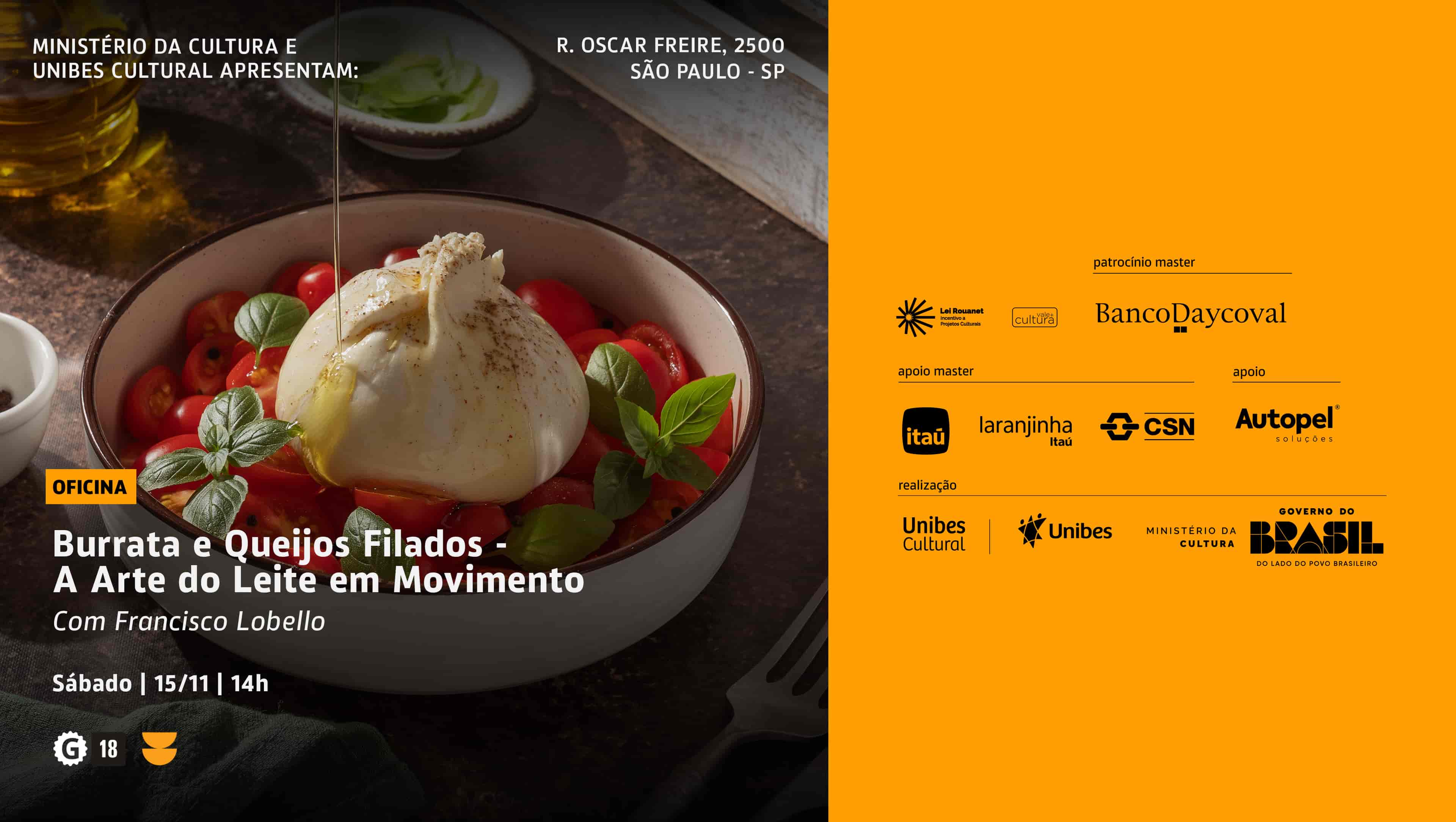 Imagem do evento Oficina Burrata e Queijos Filados