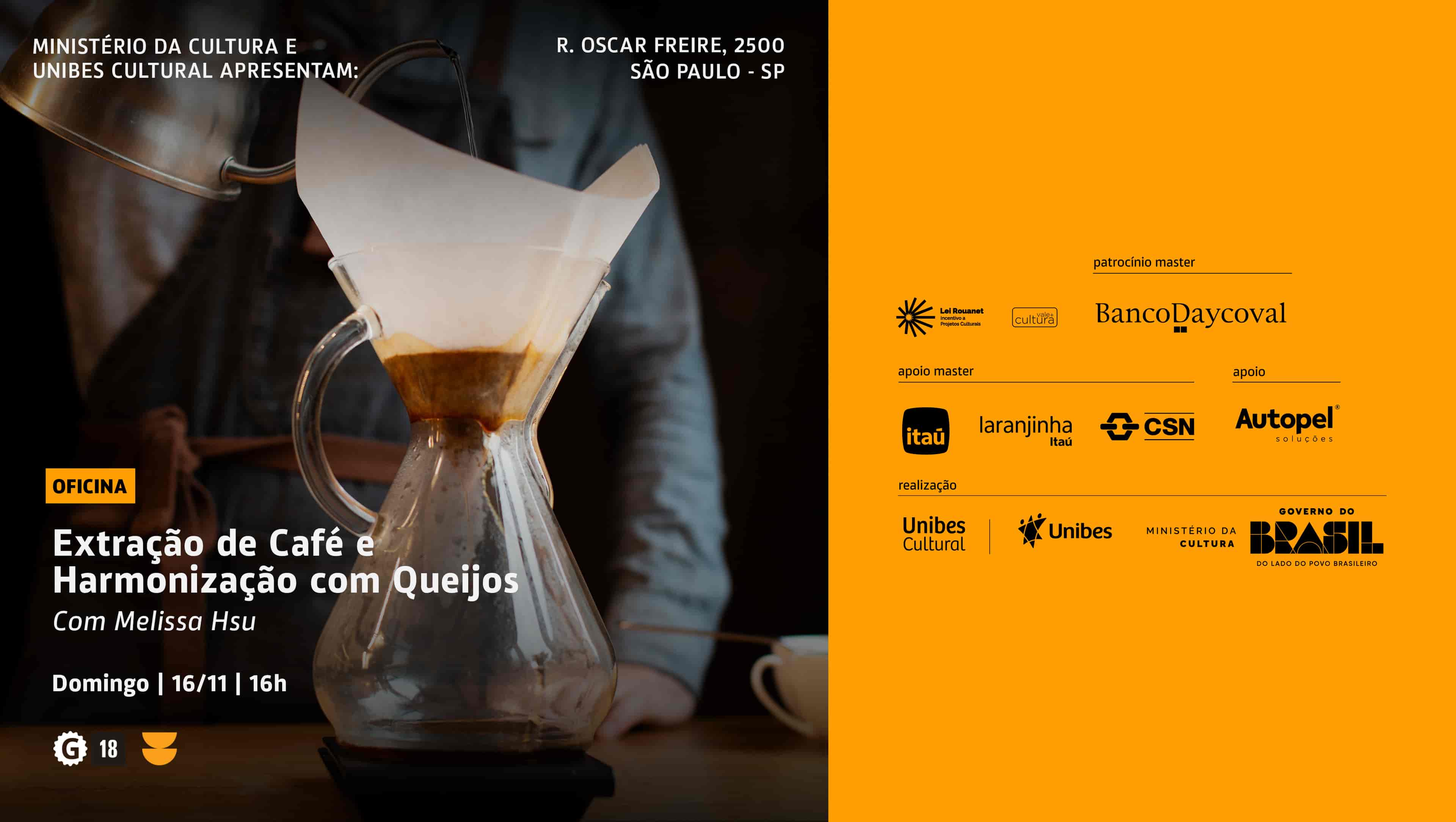 Imagem do evento Oficina Extração de Café e Harmonização com Queijos