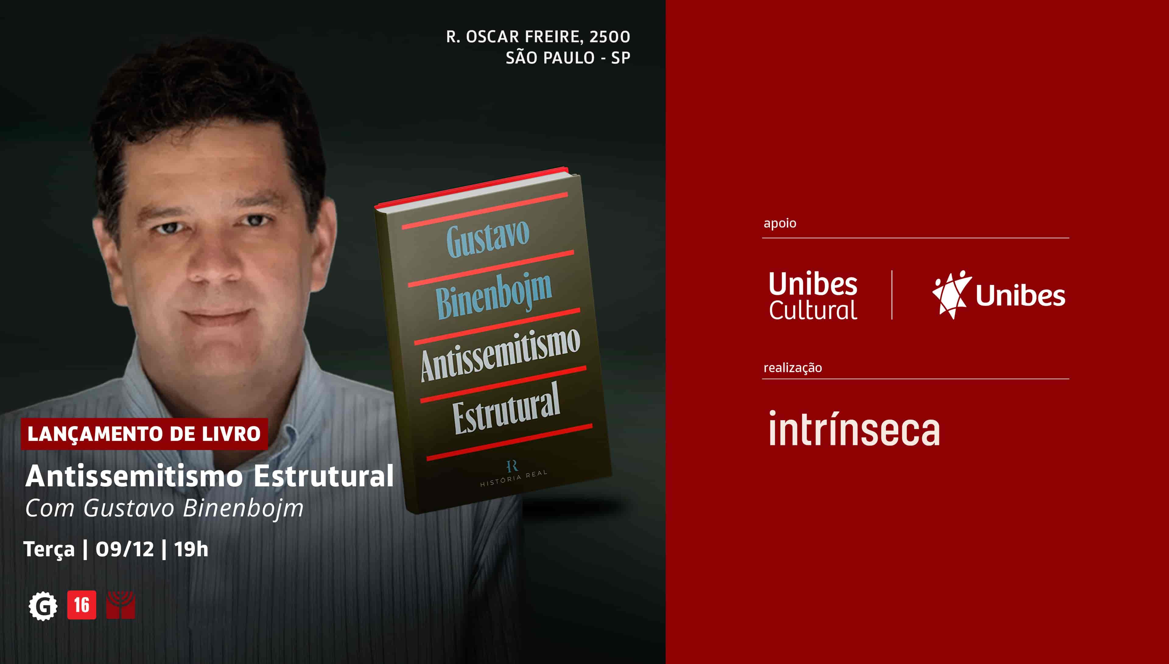 Imagem do evento Lançamento do livro Antissemitismo Estrutural de Gustavo Binenbojm