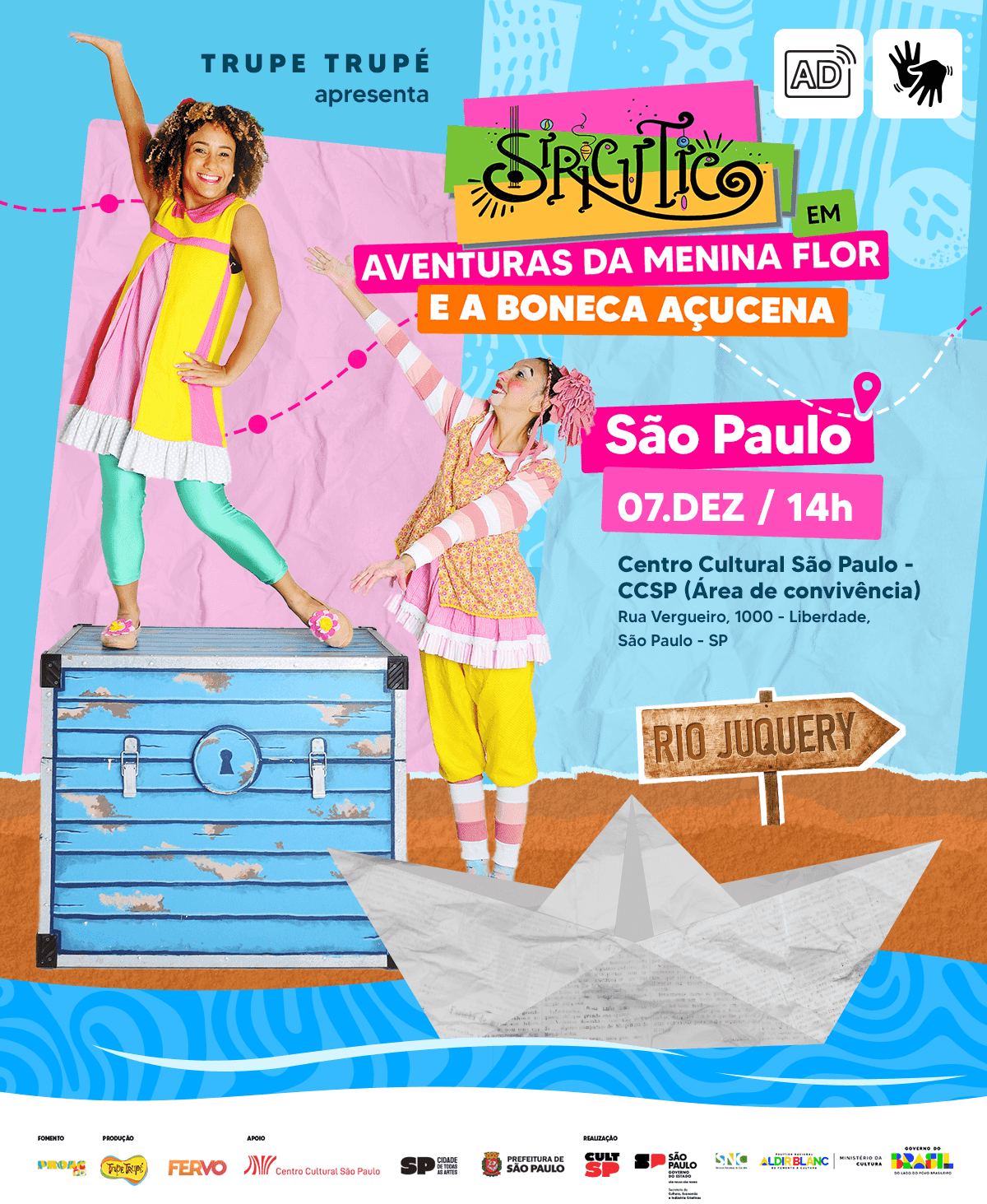 Imagem do evento Siricutico em: aventuras da menina Flor e a boneca Açucena