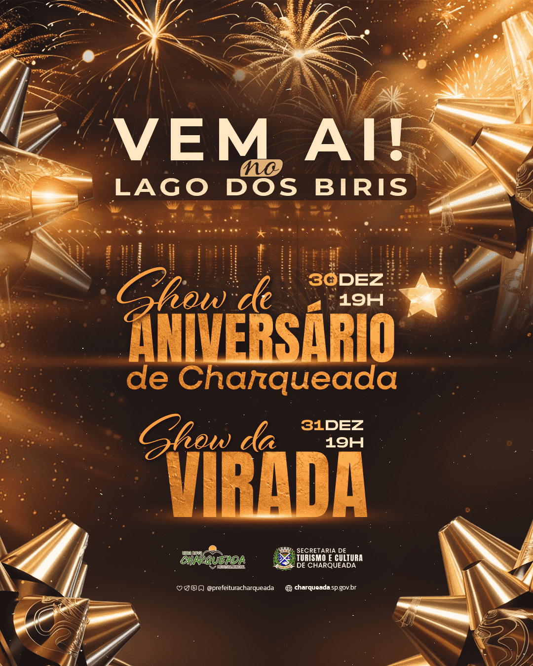 Banner do evento Show Aniversário e Show da Virada