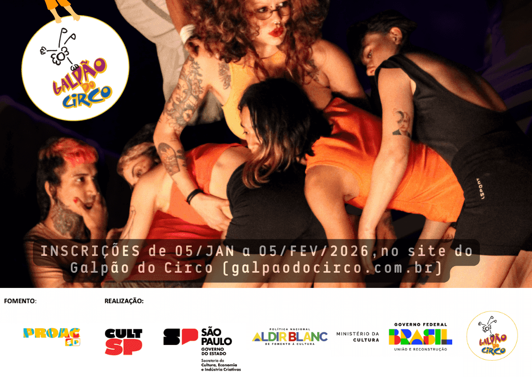 Imagem do evento INSCRIÇÕES ABERTAS: Cursos de Circo Gratuitos no Galpão do Circo para Crianças e Adultos