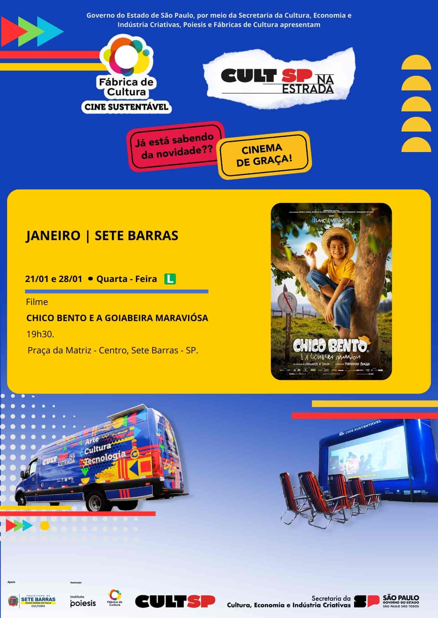 Banner do evento CINE SUSTENTÁVEL - SETE BARRAS