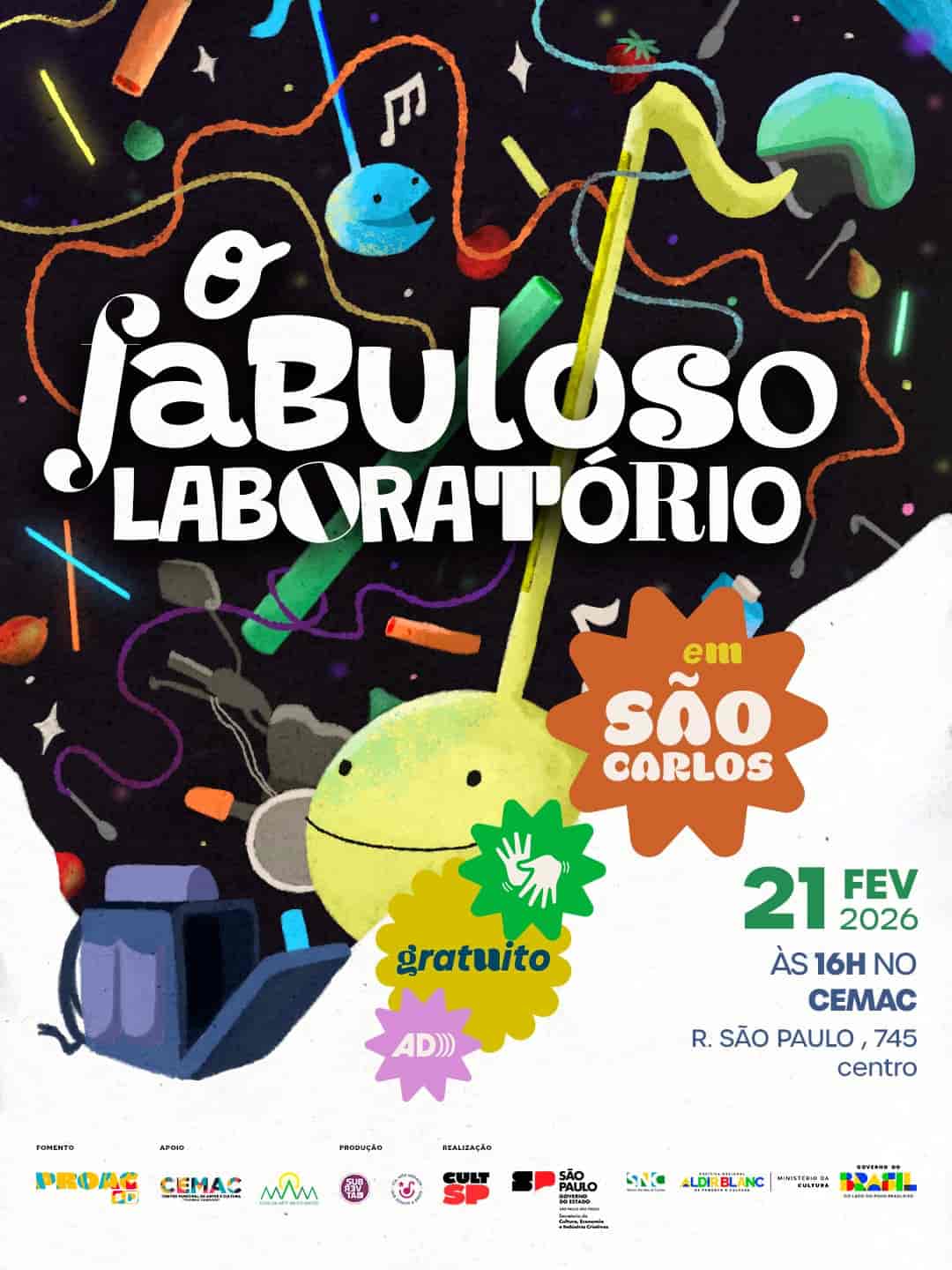 Imagem do evento Espetáculo "Fabuloso Laboratório"
