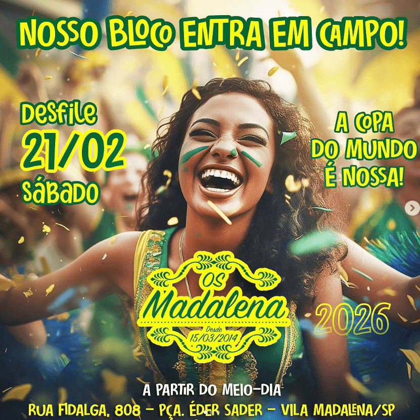 Imagem do evento  Bloco Os Madalena 2026
