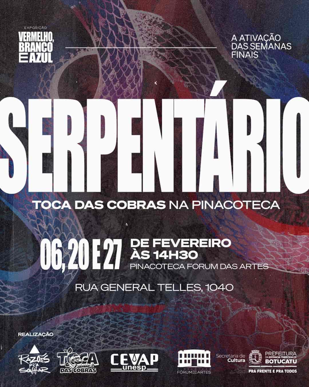 Imagem do evento 🐍 Serpentário: a Toca das Cobras na Pinacoteca!