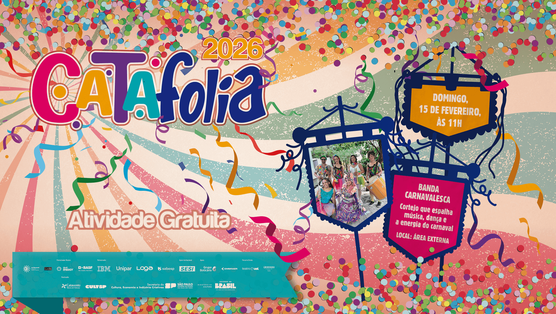 Banner do evento Catafolia - Banda Carnavalesca