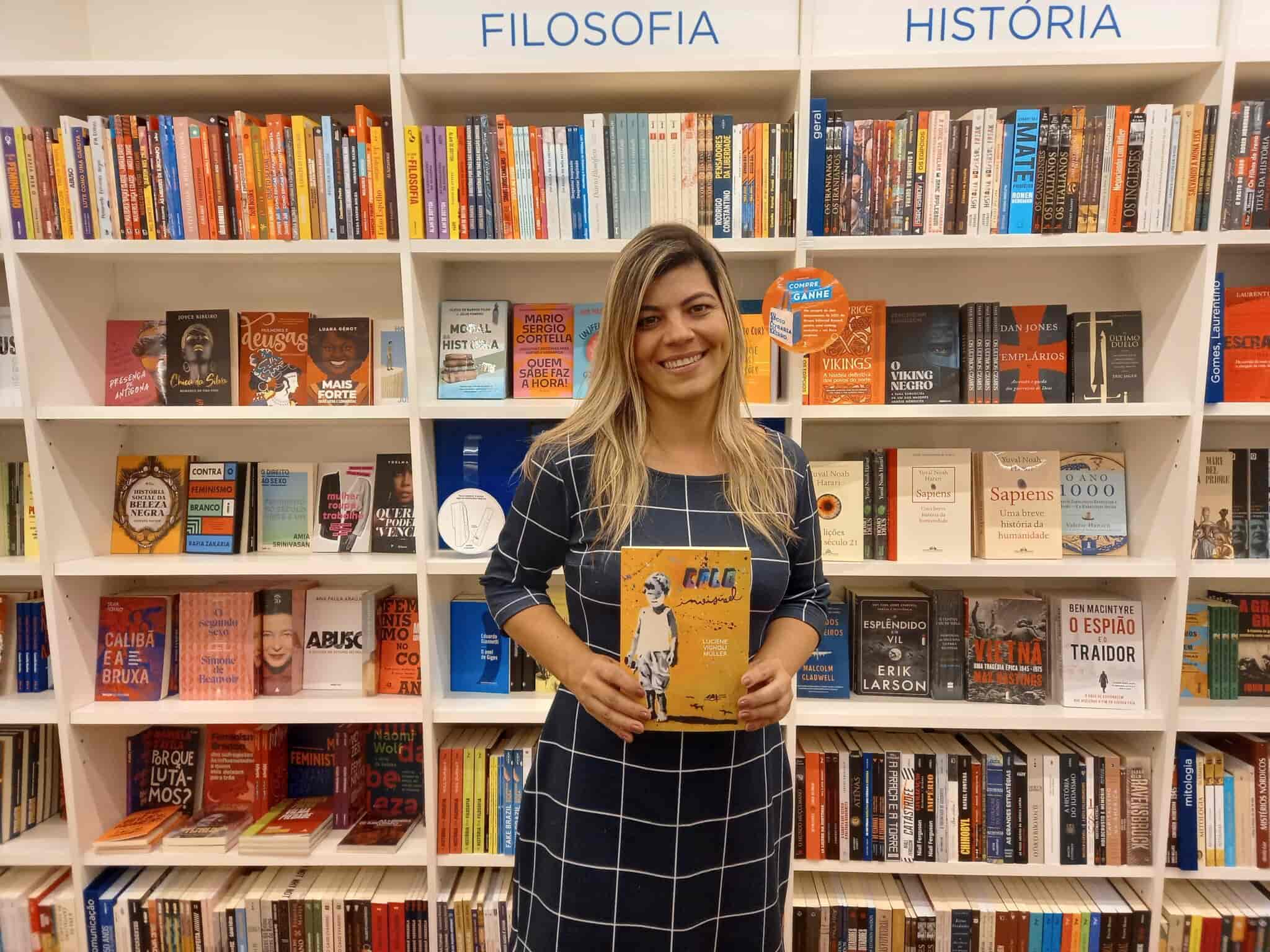 Banner do evento Lançamento do livro "Colo invisível" da escritora Luciene Müller