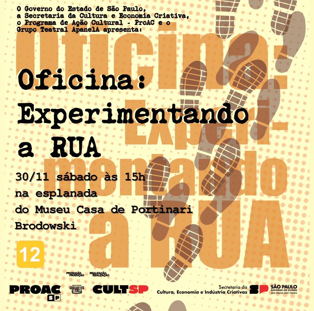 Banner do evento Oficina “Experimentando a RUA”