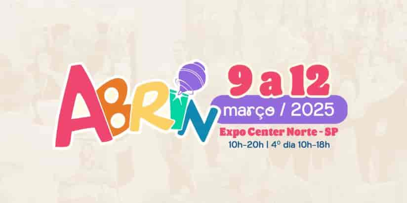 Banner do evento Abrin 2025 – 41ª Feira Internacional de Brinquedos