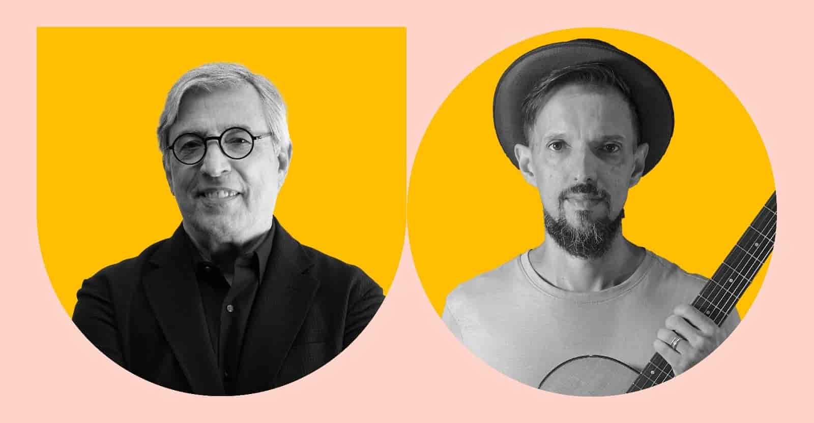 Banner do evento Encontros Históricos na Sala São Paulo: Ivan Lins e Gustavo Spínola