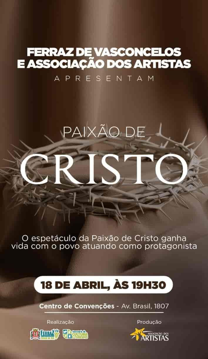 Banner do evento Encenação da Paixão de Cristo