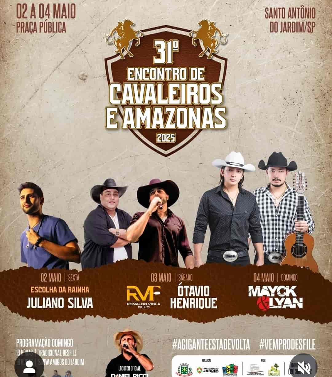 Banner do evento 31º Encontro de Cavaleiros e amazonas 2025