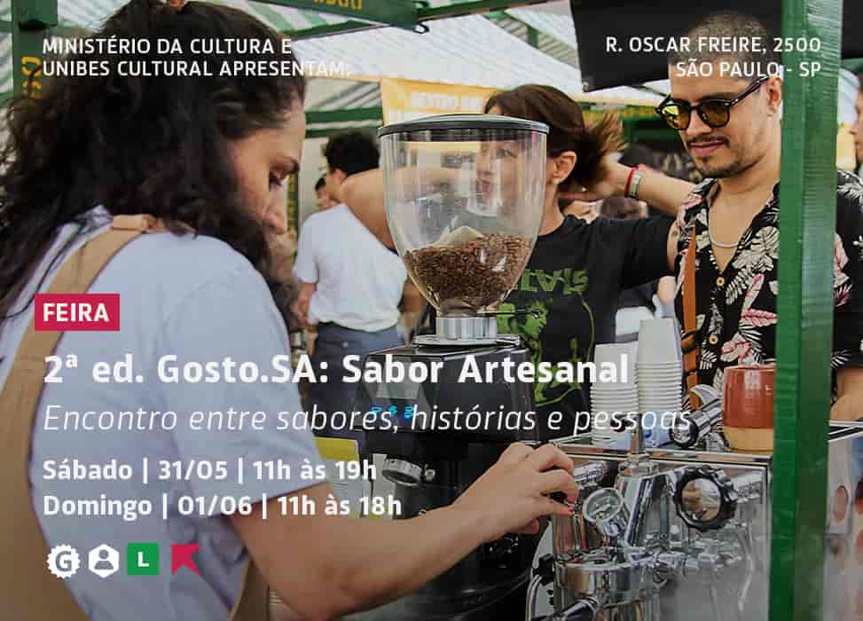 Banner do evento 2ª Feira GOSTO.SA Sabor Artesanal