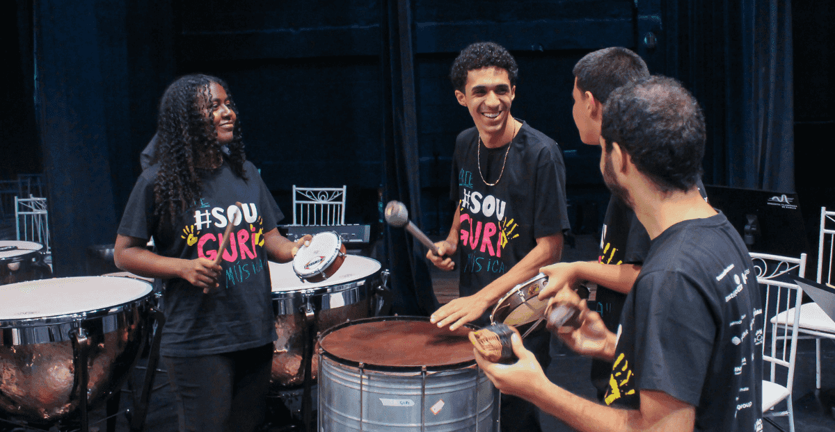 Banner do evento Percussão do GURI de Marília apresenta “Música Brasileira para Percussão”