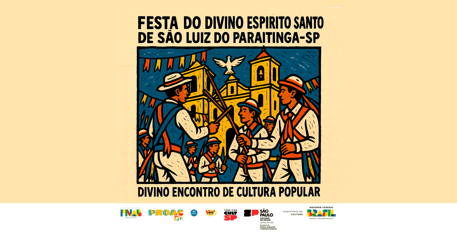 Banner do evento Festa do Divino Espírito Santo de São Luiz do Paraitinga-SP - Divino Encontro de Cultura Popular
