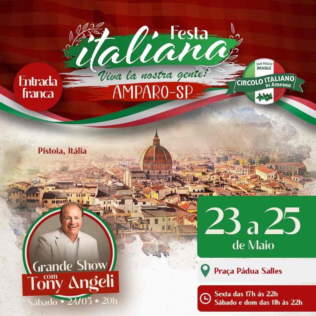 Banner do evento A Festa Viva La Nostra Gente Amparo-SP