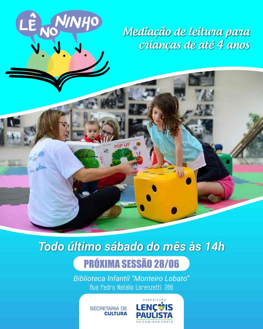 Banner do evento Projeto Lê no Ninho