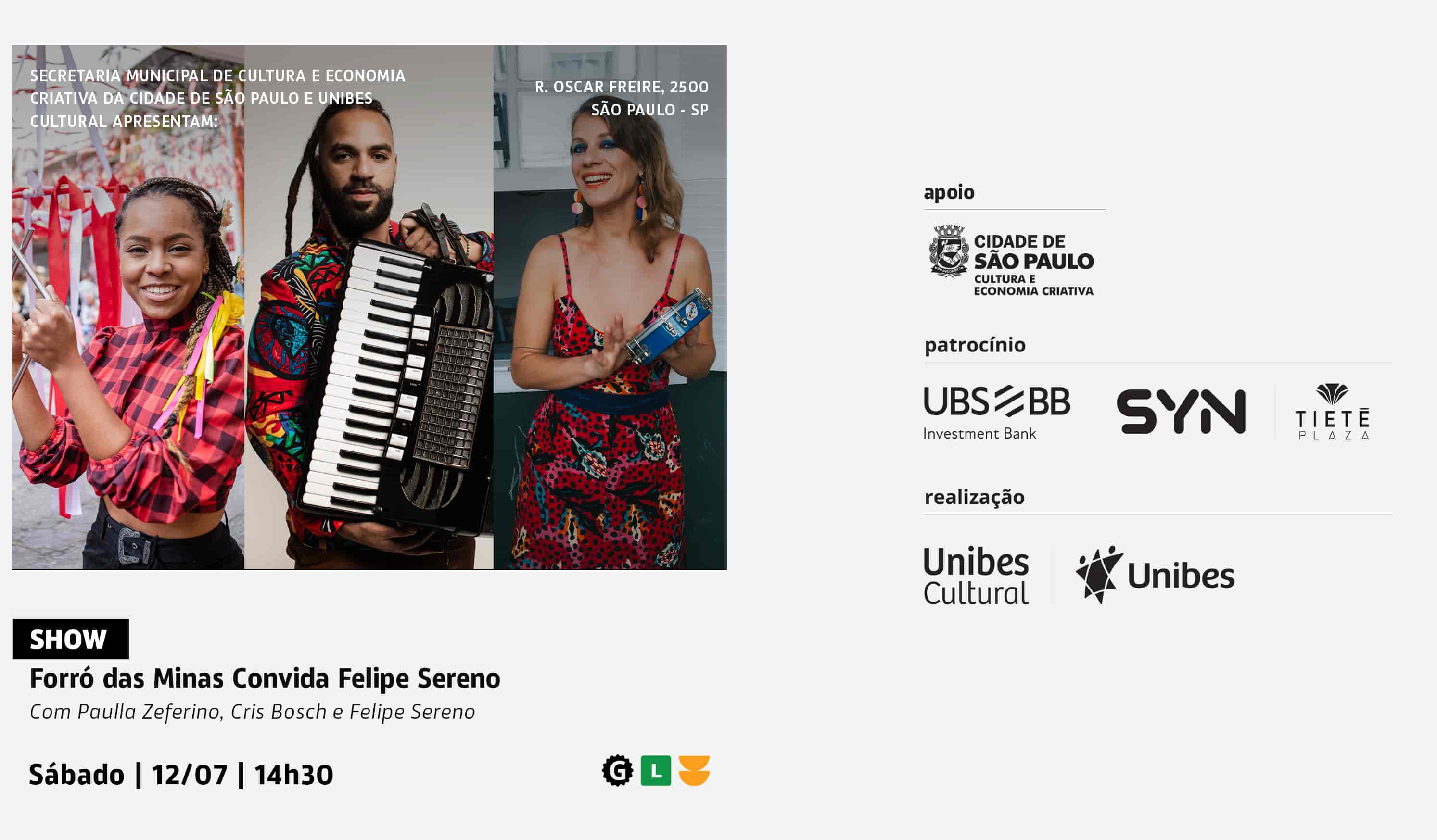 Banner do evento Forró das Minas convida Felipe Sereno