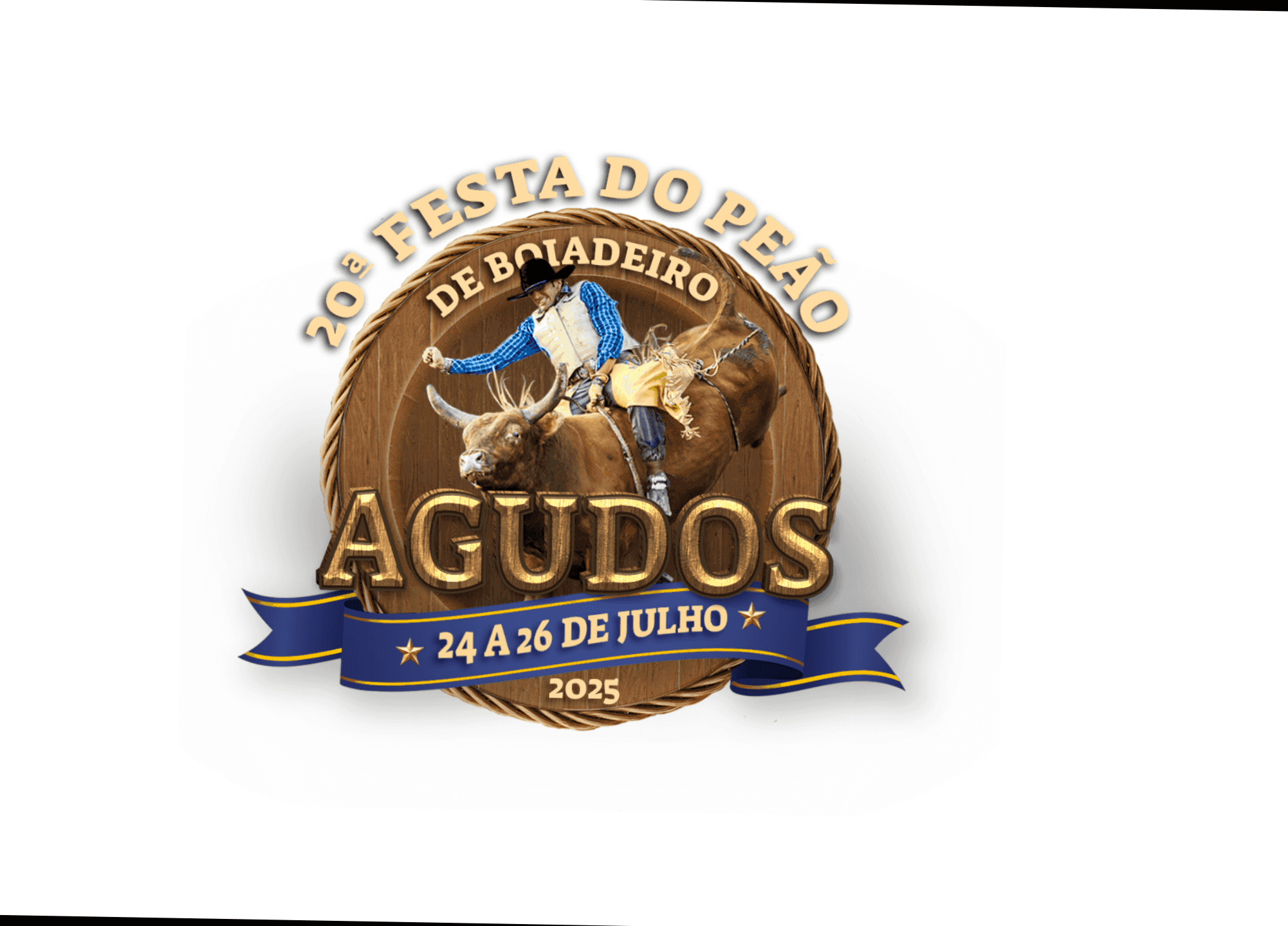 Banner do evento 20ª Festa do Peão de Boiadeiro de Agudos 