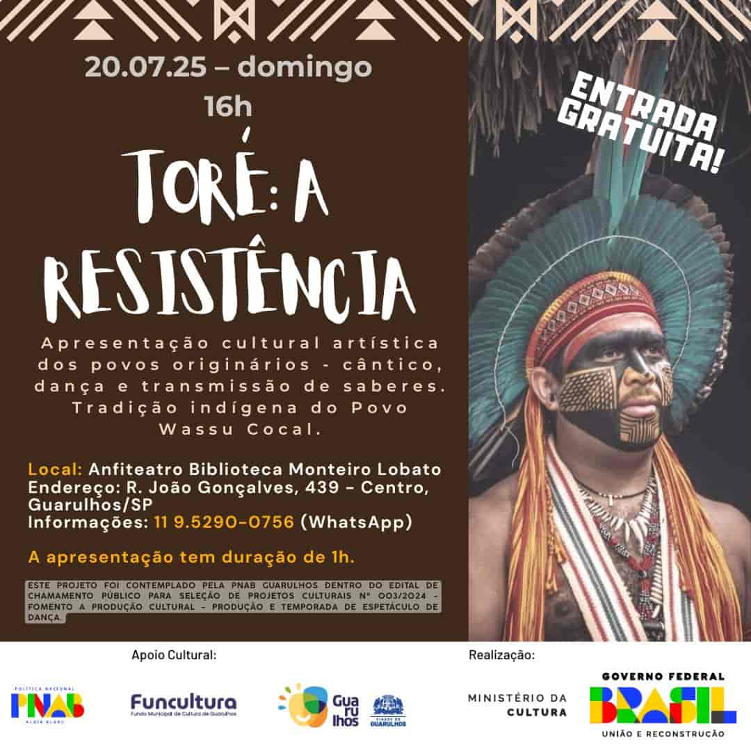 Banner do evento TORÉ: DANÇA INDÍGENA