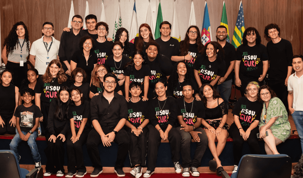 Banner do evento Concerto do Coral e Percussão do GURI de Sorocaba