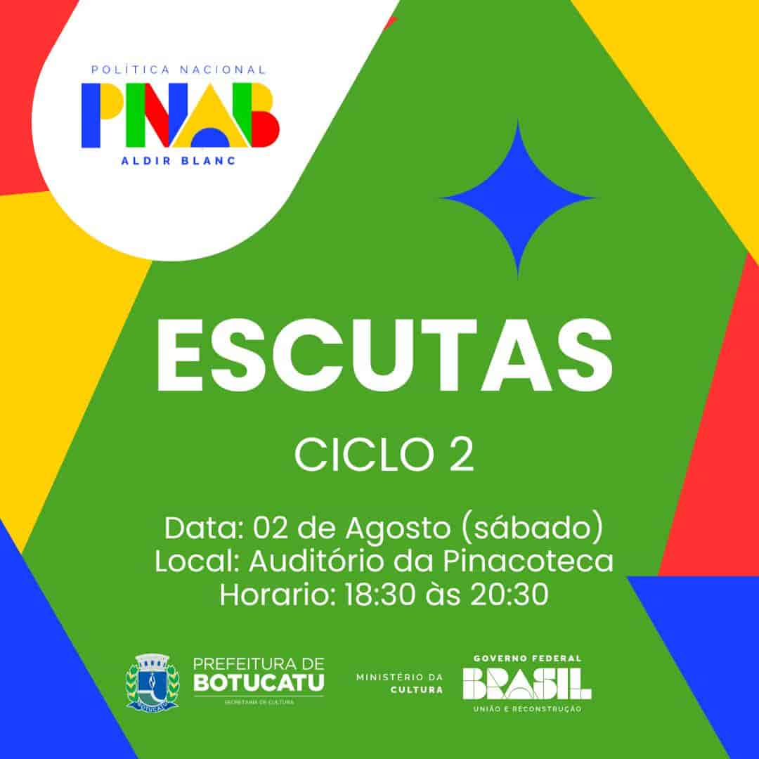 Banner do evento Escuta Pública – Política Nacional Aldir Blanc (PNAB) – Ciclo 2