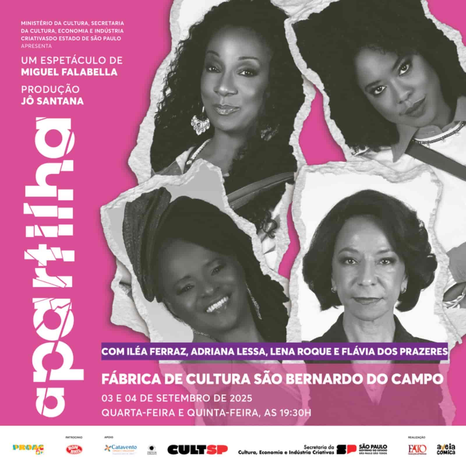 Banner do evento Espetáculo: A Partilha
