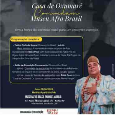 Banner do evento EXPOSIÇÃO EXPPO AXÉ | MUSEU AFRO BRASIL EMANOEL ARAUJO