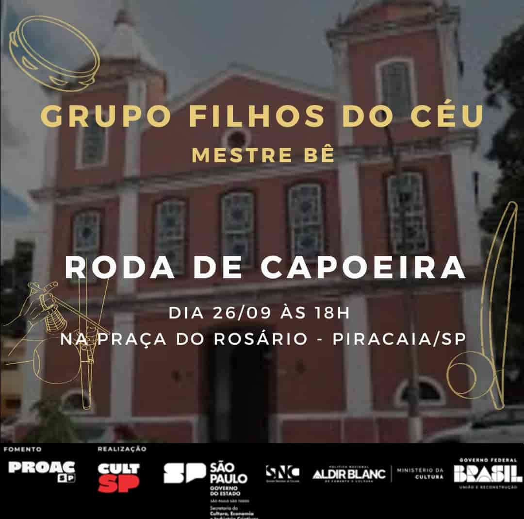 Banner do evento RODA DE CAPOEIRA NA PRAÇA DO ROSÁRIO