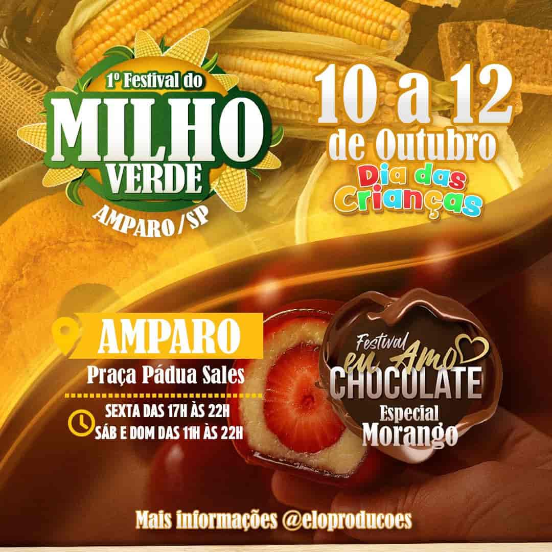 Banner do evento AMPARO RECEBE 1º FESTIVAL DO MILHO VERDE E FESTIVAL ‘EU AMO CHOCOLATE’ 