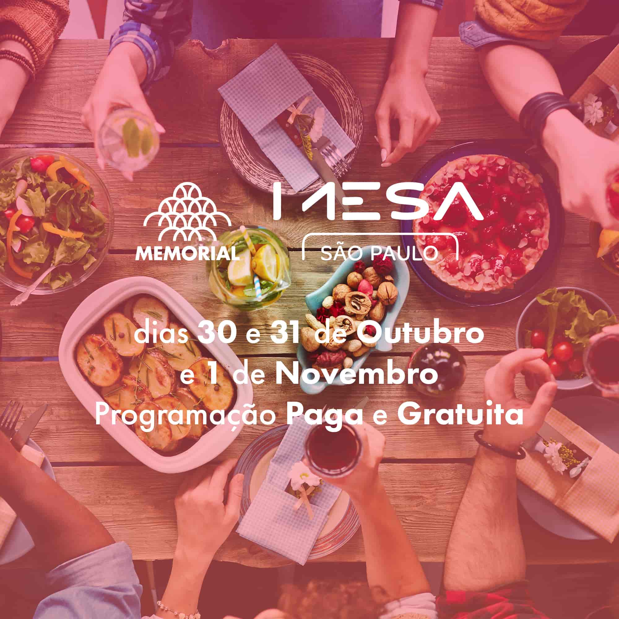 Banner do evento Mesa São Paulo no Memorial