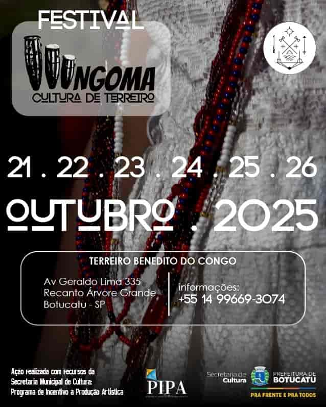 Banner do evento 🪘 III Festival Ngoma de Cultura de Terreiro 🪘