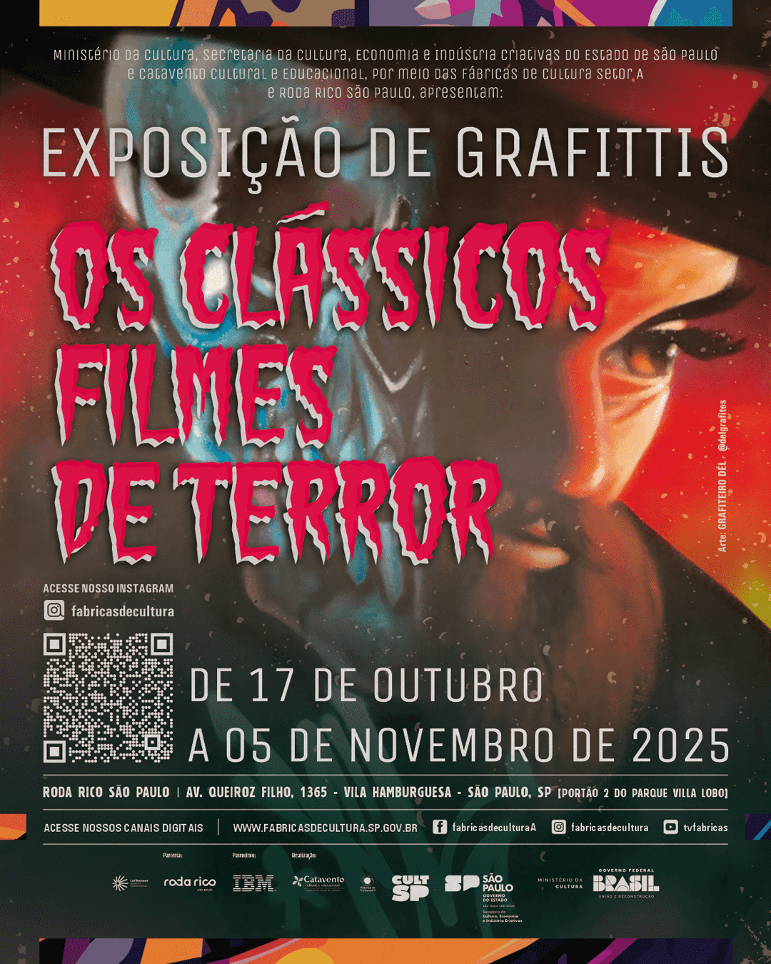 Banner do evento Exposição Halloween – Os Clássicos Filmes de Terror