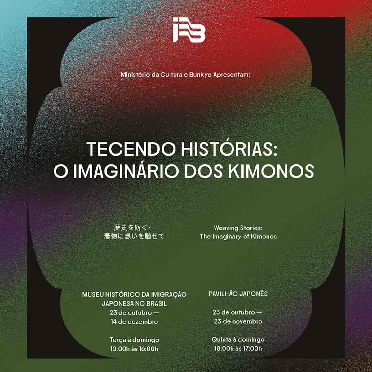 Banner do evento Museu Histórico da Imigração Japonesa no Brasil inaugura exposição sobre o imaginário dos kimonos