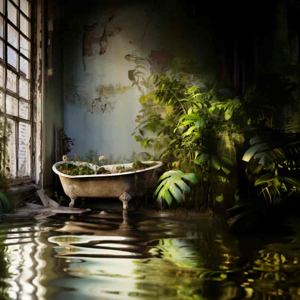 Banner do evento "Habitar Pós-Futuros" - Mostra de Juliana Brandão na Pinacoteca de São Bernardo do Campo 