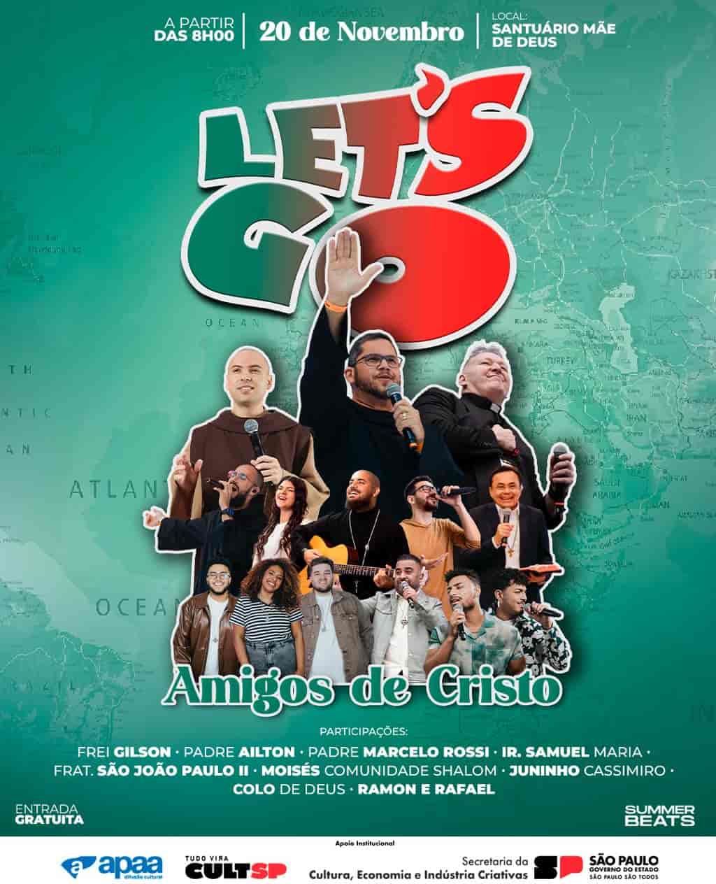 Banner do evento projeto FÉstival - Let's Go - São Paulo