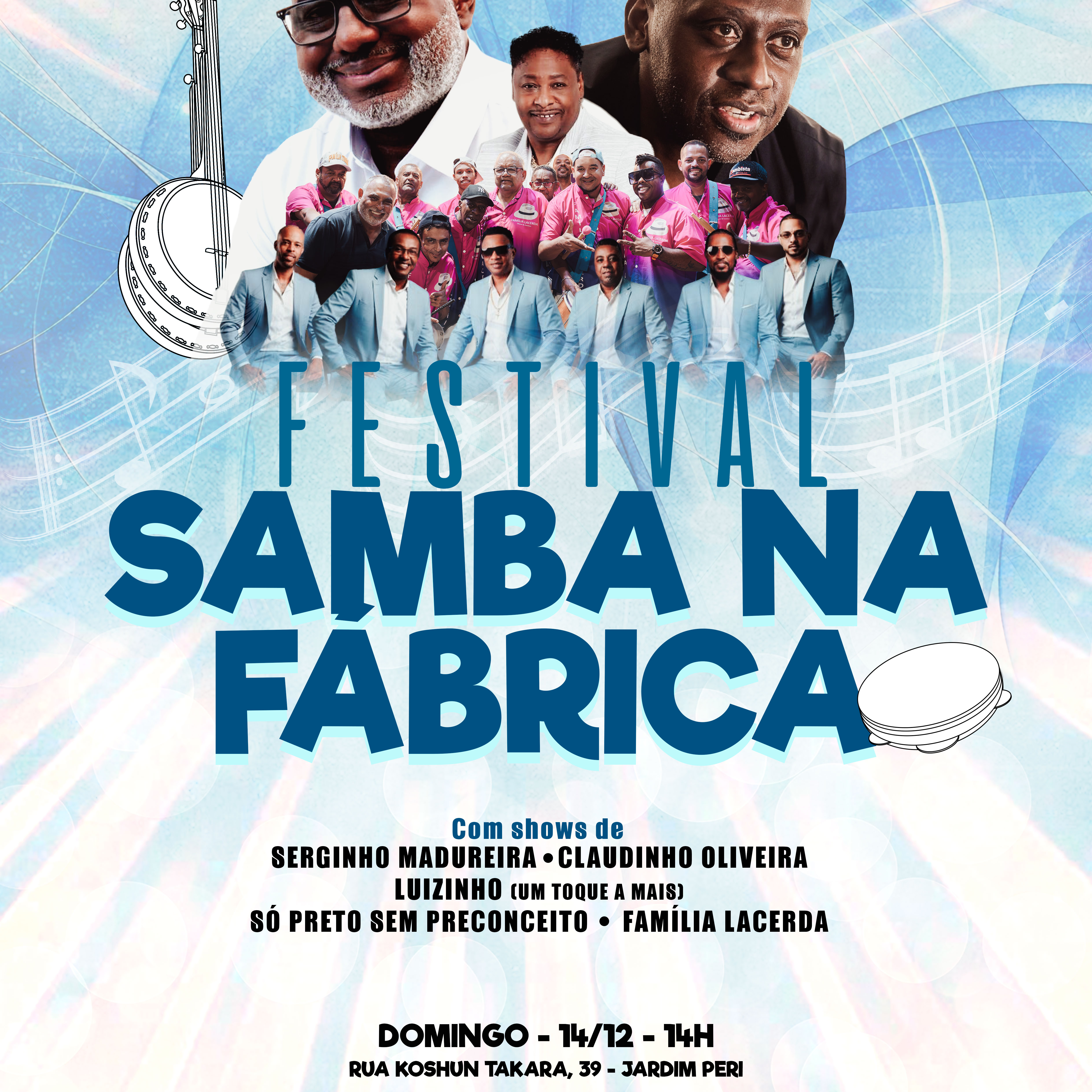 Banner do evento Festival Samba na Fábrica