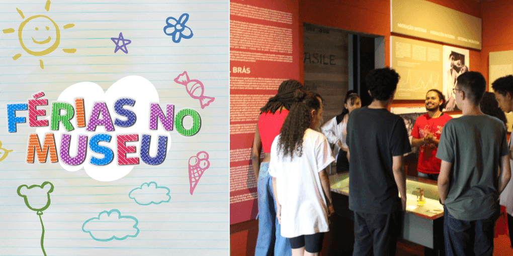 Banner do evento Férias no Museu | Para Além do Trem das Onze