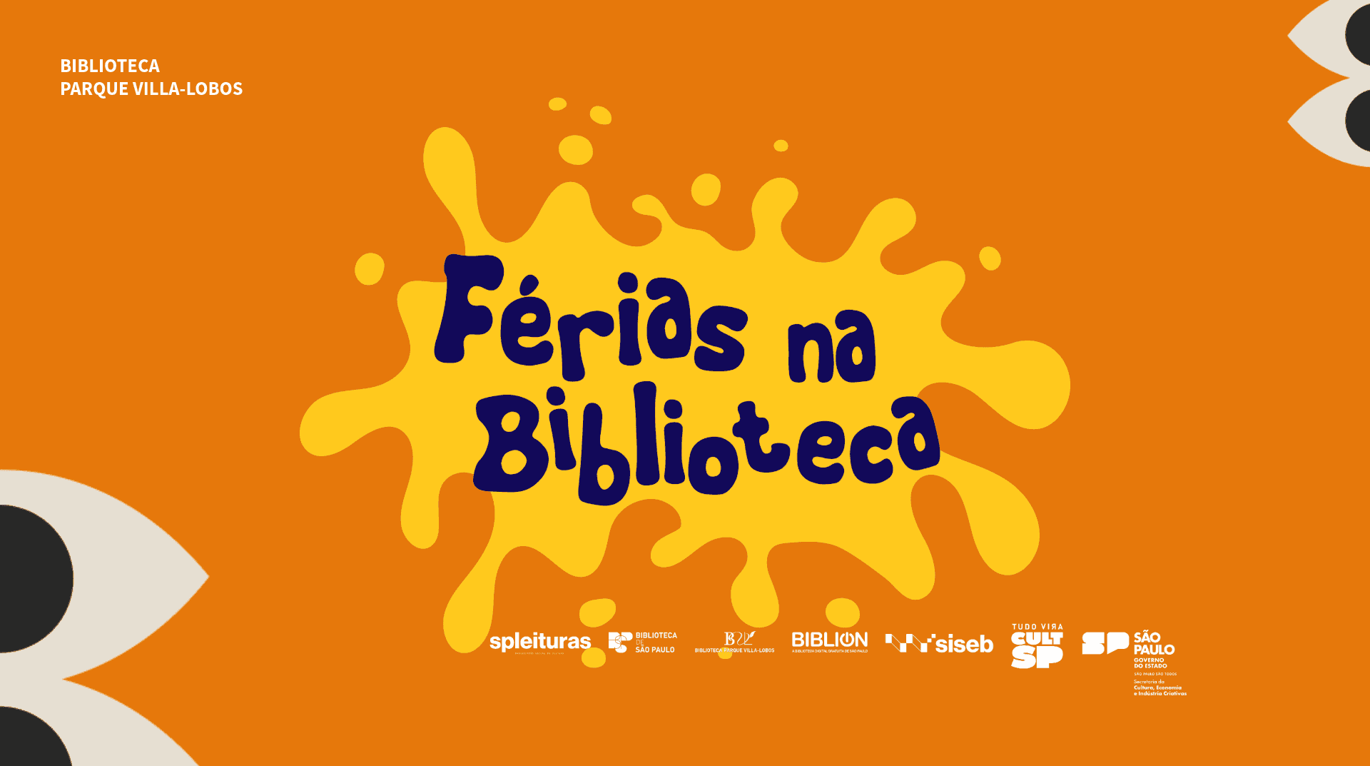 Banner do evento Férias na Biblioteca
